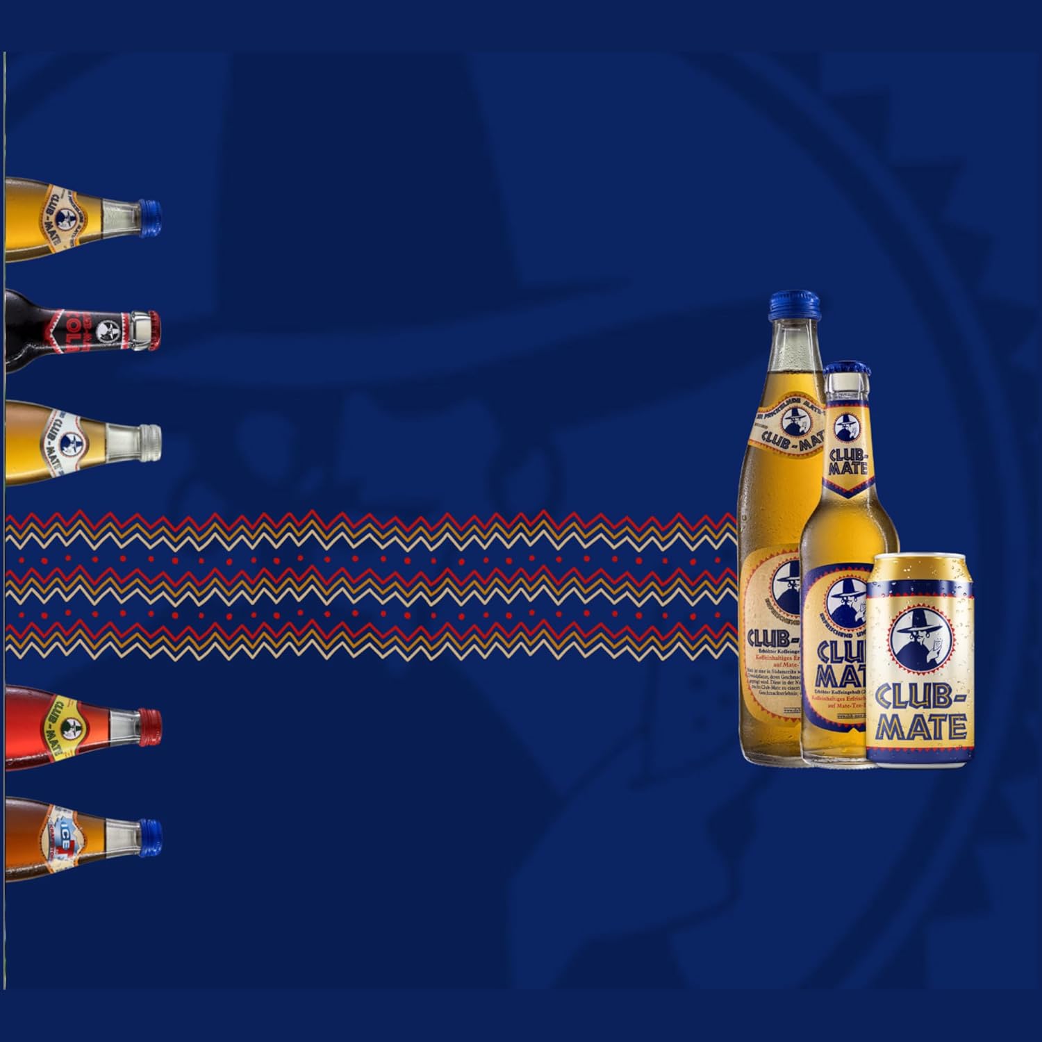 Club-Mate Sparkling Yerba Mate Tea | Berlin’s Famous Soft Drink | 66mg Natural Caffeine, Low Sugar, All Natural Flavors | Energy Drink Alternative | Vegan, Gluten-Free, Non-Alcoholic | 11.2oz Can (12 Pack)