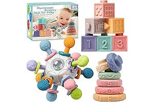 Jyusmile Baby Sensory Teething Toys Set