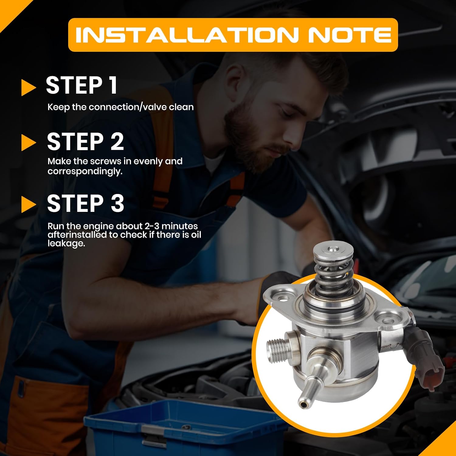 35320-2GGA0 High Pressure Fuel Pump Fit for Hyundai Sonata 2015-2019 for Santa Fe 2017-2020 for Tucson 2018-2020 for Kia Sorento/Optima/Sportage 2016-2019 2.4L L4 2015–2020 Replace 353202GGA0