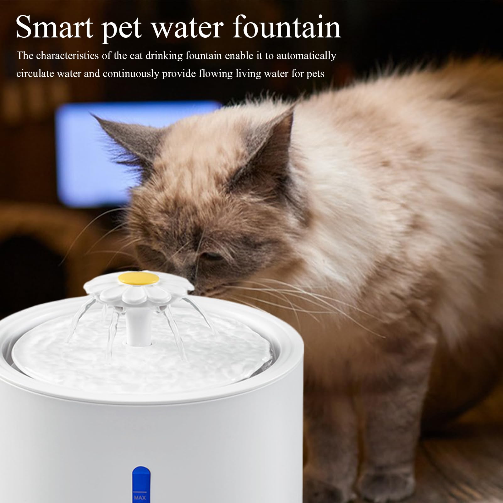Gatto Fountain Drink | Dispensatore di acqua di cucciolo con supporti di riempimento LED | 2L Fountaine Automatica per animali