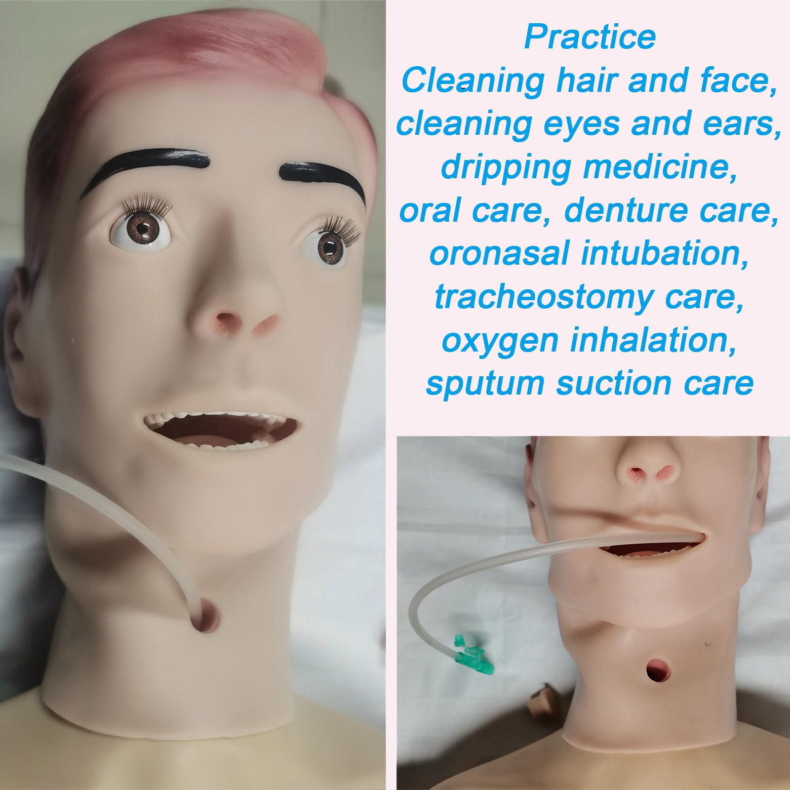 DRXRD Pflegepuppe Ausbildung Reanimationspuppe mit Wundmodul + Amputationsmodul + Patientenkittel + Aufbewahrungstasche für den Grundlegenden Betrieb und die Praxis der Pflegetechnologie