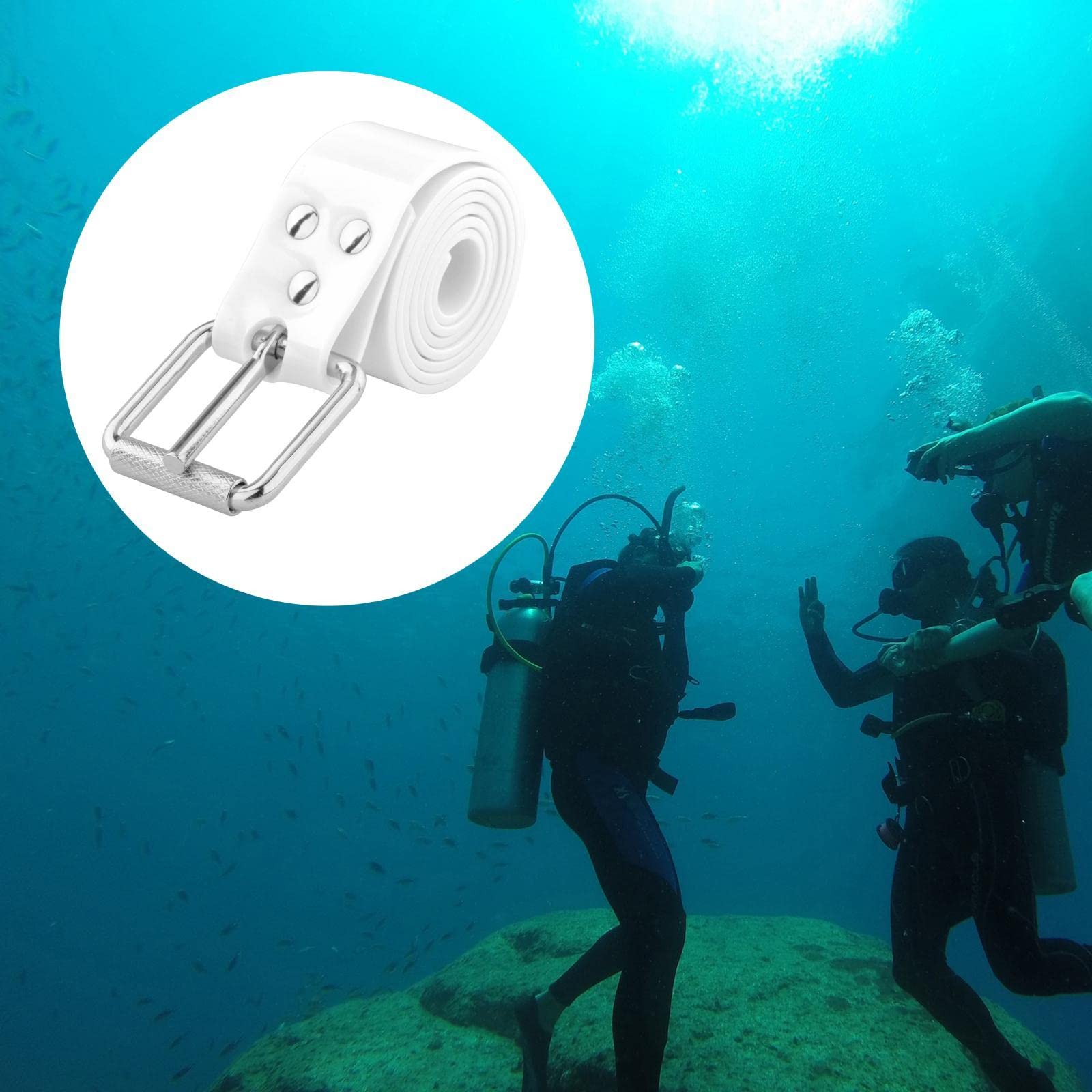 Scuba Diving Weight Belt Cintura Regolabile Porta Piombi con Fibbia Resistente Acciaio Inox Tasca in Silicone Rilascio Rapido Adatta a Uomo Donna