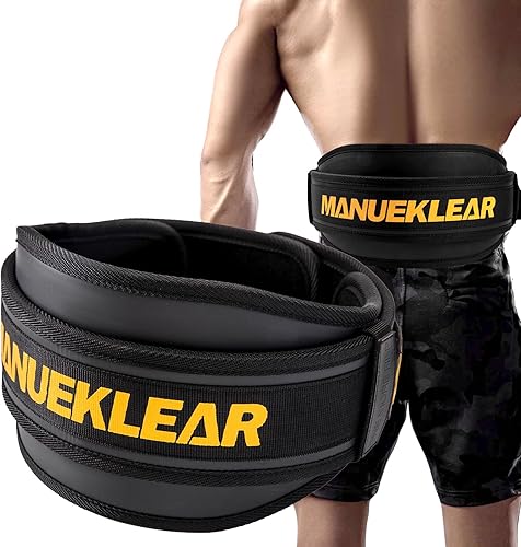 MANUEKLEAR - Cinturón de levantamiento de pesas, cinturón de levantamiento de pesas, soporte de espalda de bloqueo rápido para culturismo, fitness,