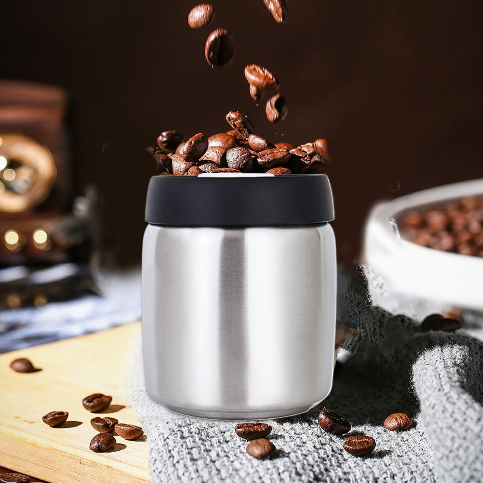 Contenitore Per Caffè Barattoli Sottovuoto In Acciaio Per Alimenti Da