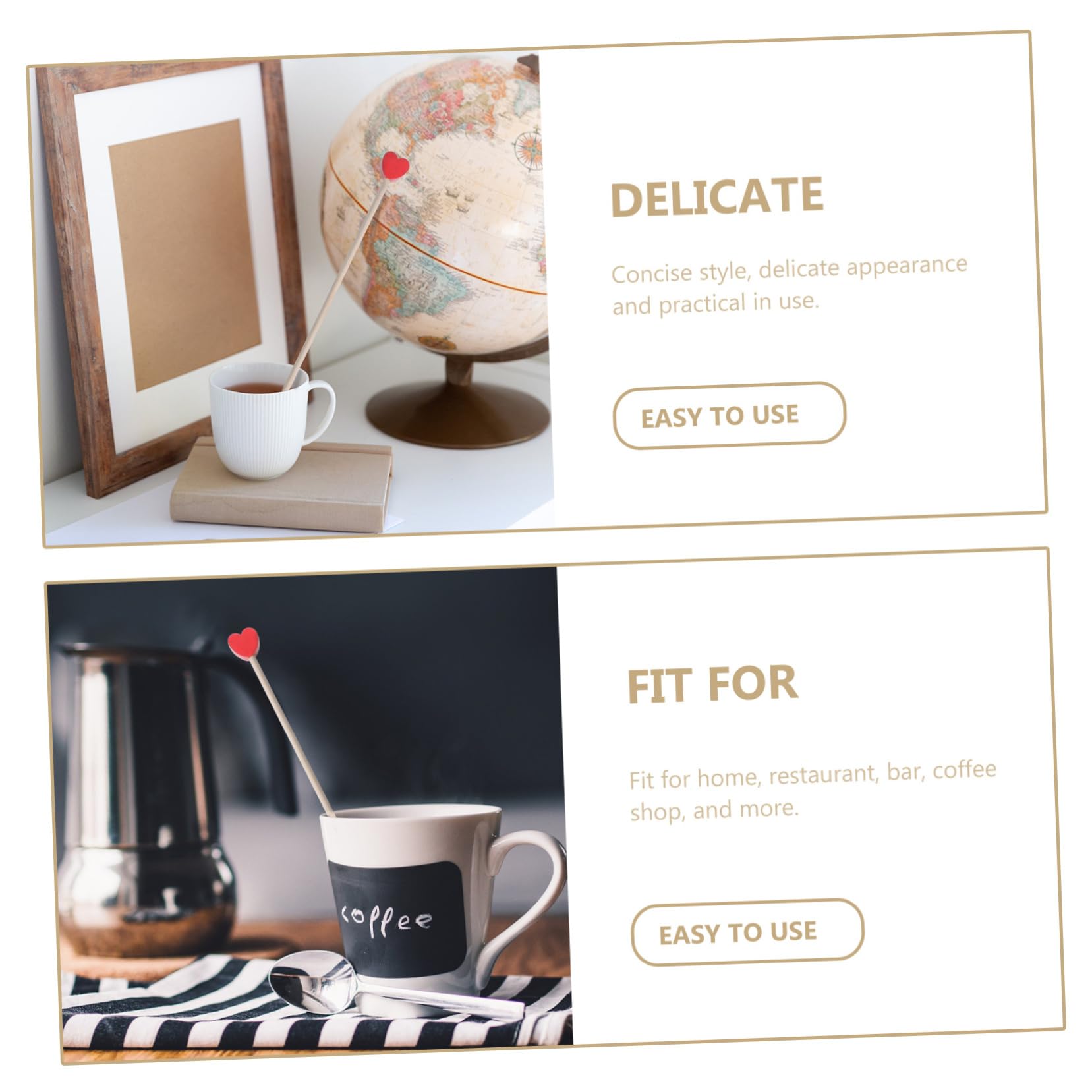 UTHCLO 100Pcs Long Sticks for Mixing Honey Syrup Jam More Comfortable Grip Space Saving Design for Parties Everyday Use