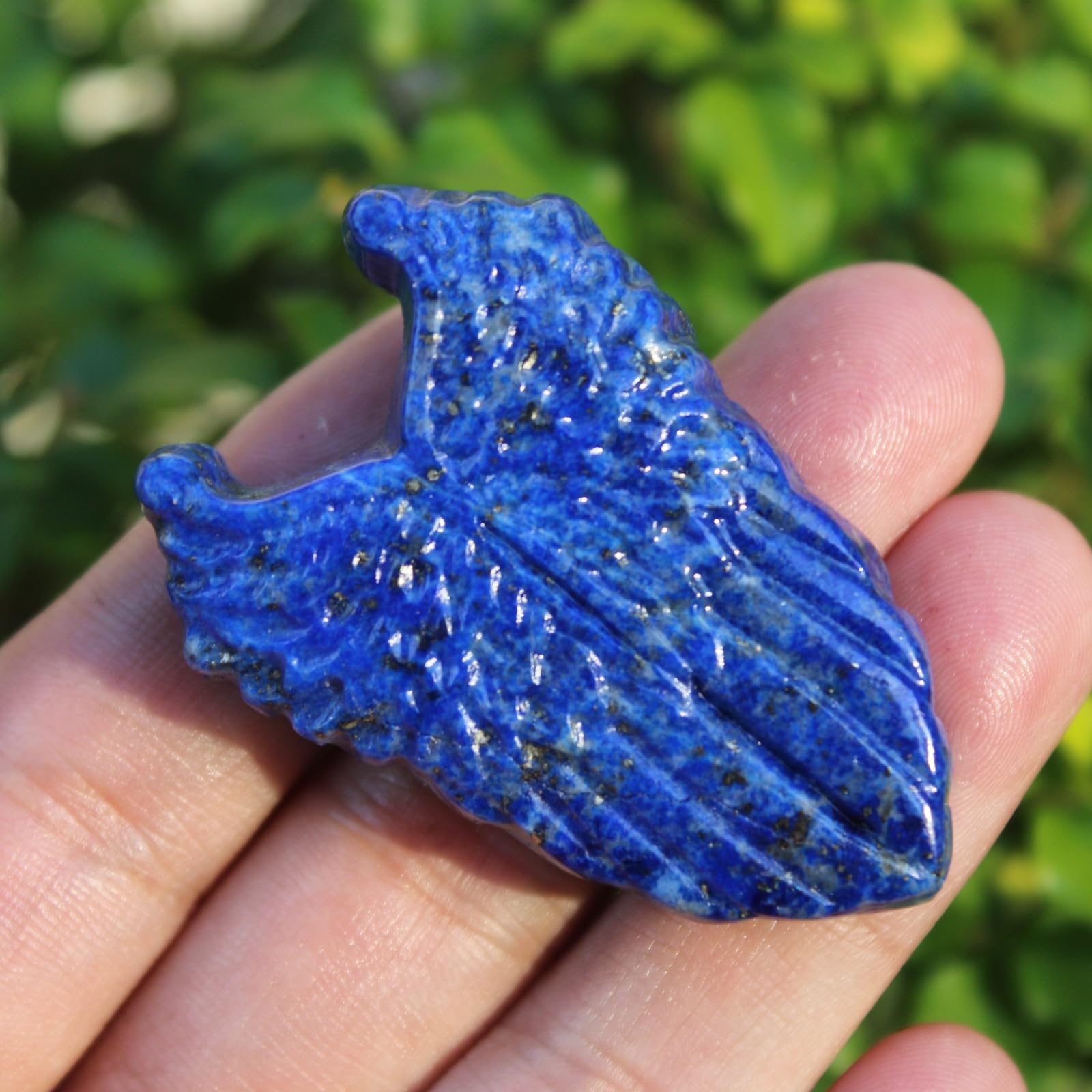 Amazon.com: Laufout Lapis Lazuli Wing Skull Hand Carved Hecate