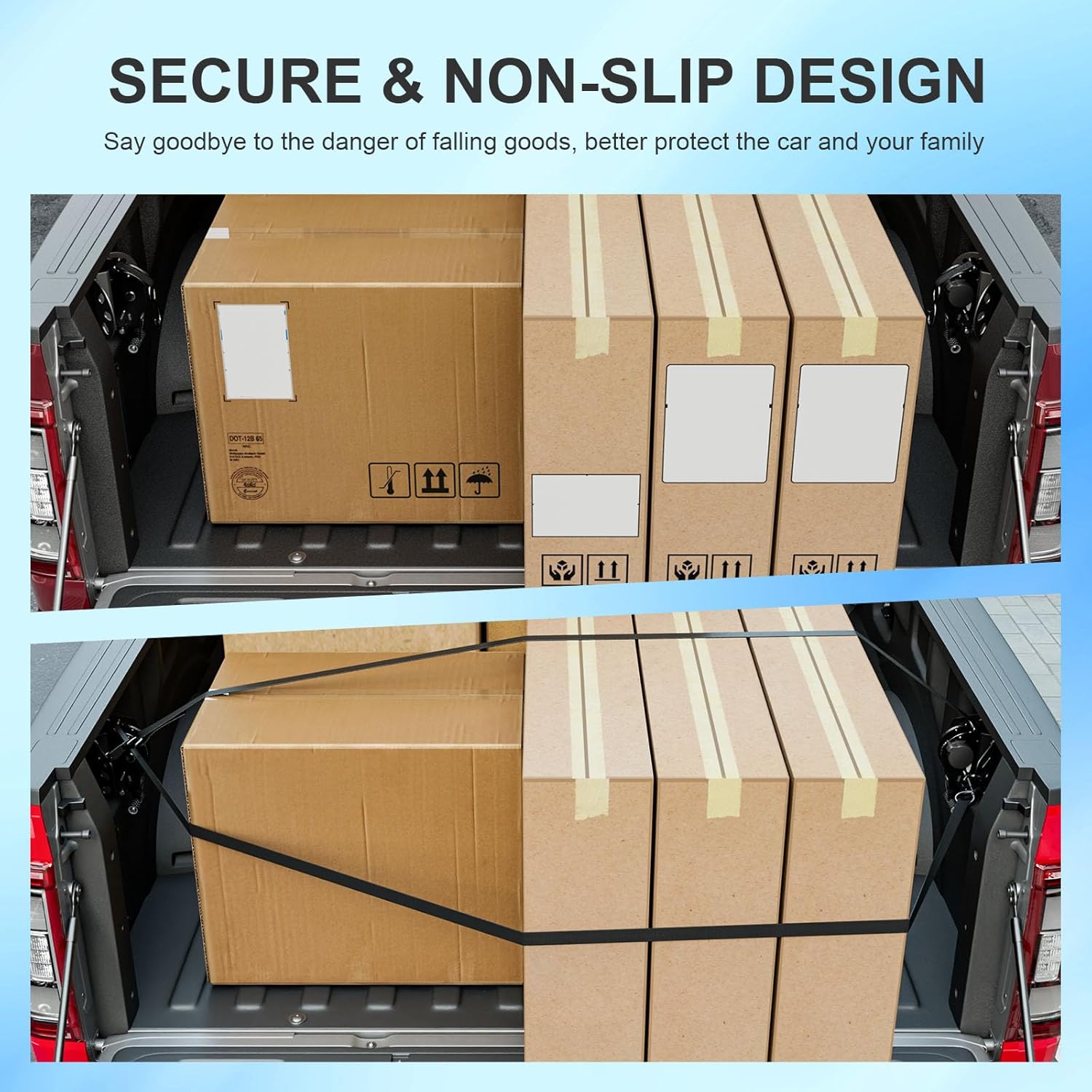 2PCS Retractable Ratchet Straps Compatible with 2015-2026 Ford F150 Retractable Tie Down Straps Replacement for 2015-2026 Ford F-150 Accessories