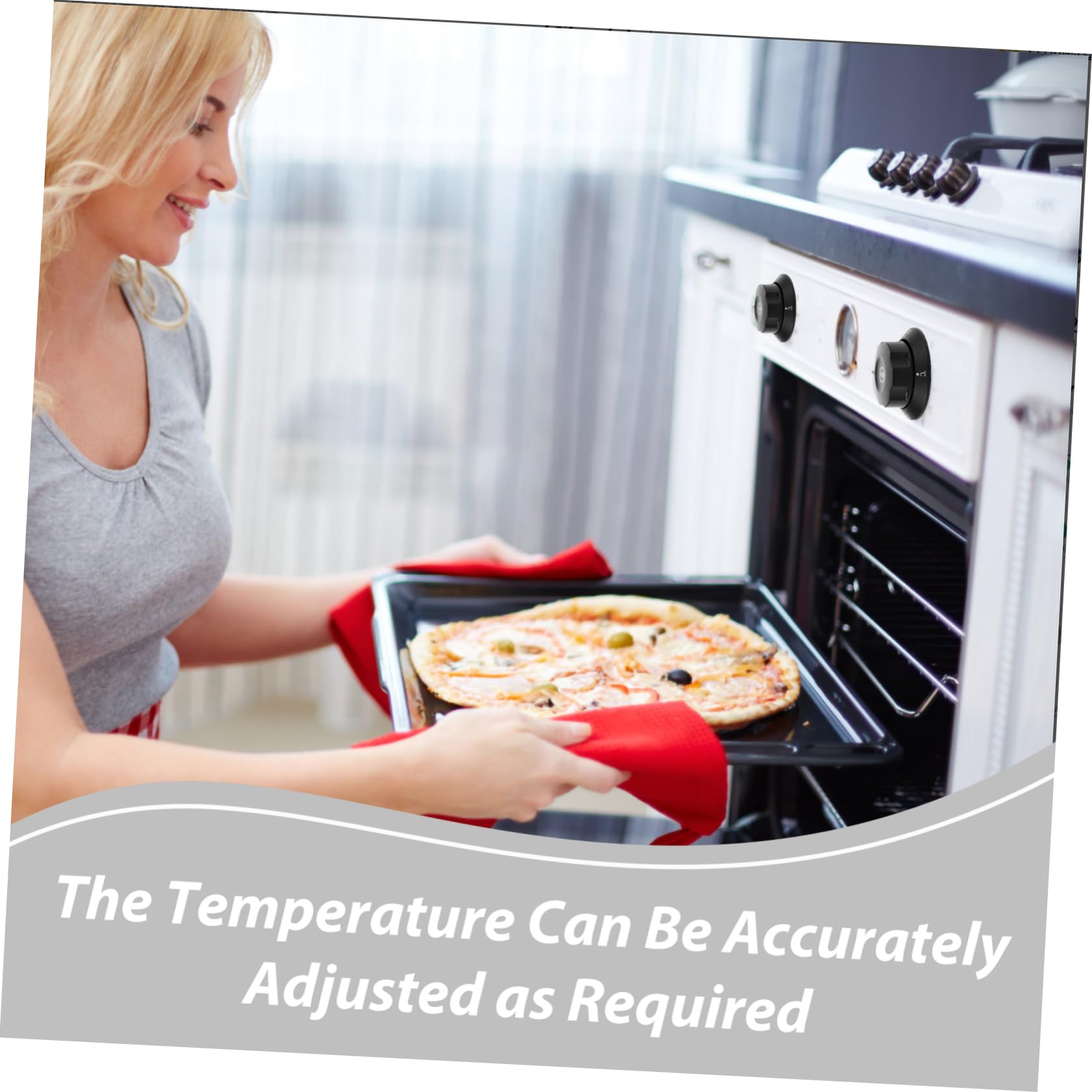 Gatuida 2x Thermostat Knöpfe Schwarz - Temperaturregler Für Herd, Backofen & Fritteuse