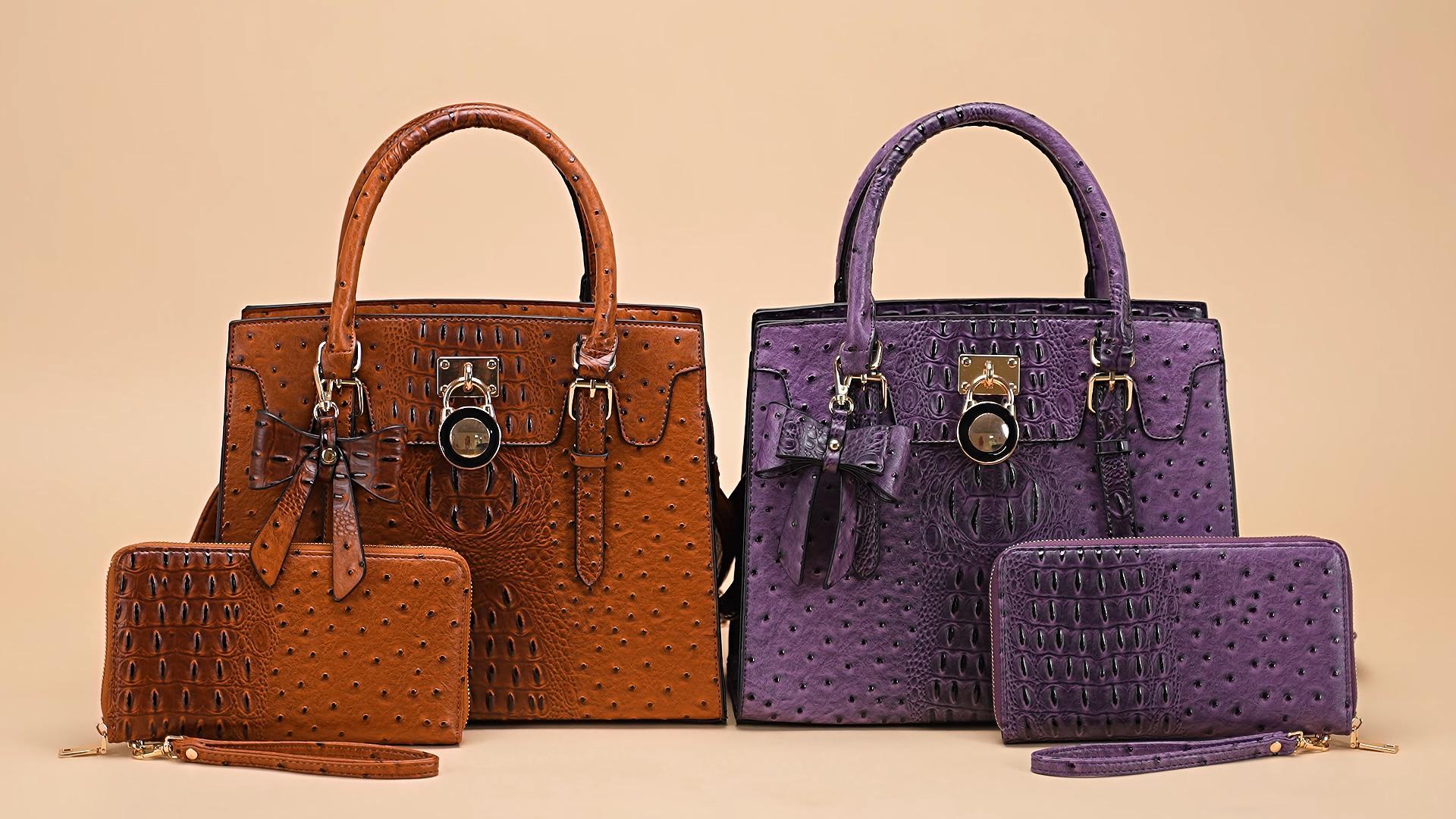 Set de bolsos y cartera para mujer Qiyuer 2 piezas miniatura 7