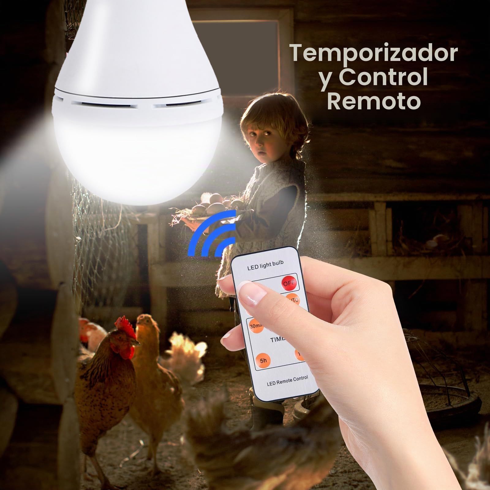 Luz Solar Interior Exterior 2PCS con Mando, Sensor Crepuscular, Solar/USB Recargable Lámpara Colgante Portátil, TechKen Bombilla LED Focos para Terraza Casa Jardin Emergencia Senderismo Tienda Camping