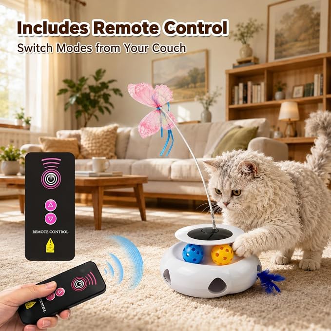 Juguete Interactivo 3 en 1 para Gatos con Control Remoto miniatura 5