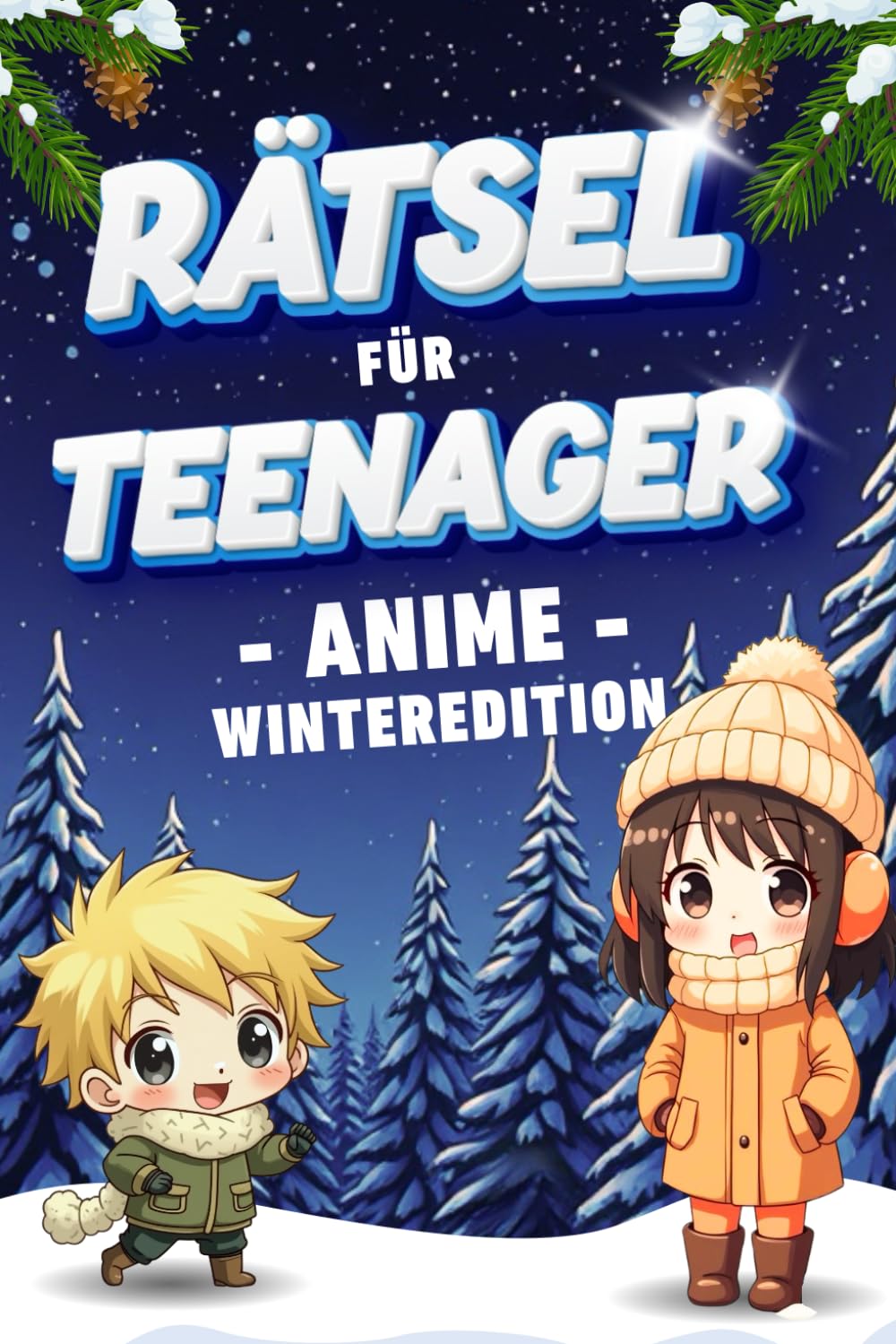 Rätsel für Teenager - Anime Winteredition: Knifflige Logikrätsel, Sudokus, Labyrinthe & Malspaß - Kreatives Anime Rätselbuch für die Winterzeit auf 99 Seiten - ab 12 Jahren