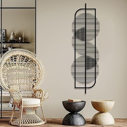 Miniatura 3 de Arte de pared de metal, arte de línea de metal, decoración de pared geométrica, arte de pared de metal geométrico, arte de pared de metal