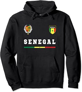 Senegal Sport/Soccer Jersey Tee Flag Football Dakar Pullover Hoodie