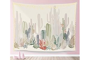 Vibrant Cactus Backdrop: Manicer Botanical Tapestry