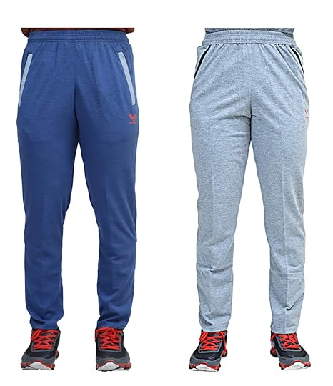 FIIERI PHENIXX Polyster Stripe Knit Lower Combo Indigo and Anthra Colour