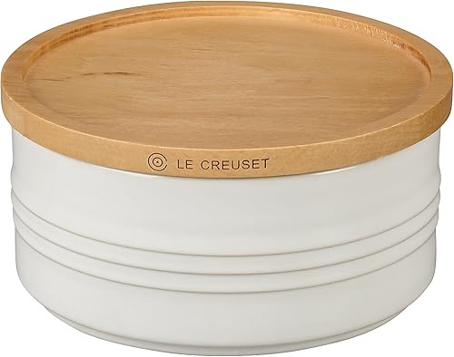 Le Creuset of America contenedor con tapa de madera de 5 12 pulgadas
