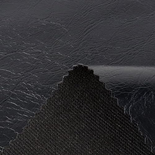 Miniatura 3 de Funda de piel sintética impermeable de 0.039 in, color negro, de vinilo marino, reparación, reemplazo para tapicería, automóviles, muebles, asientos