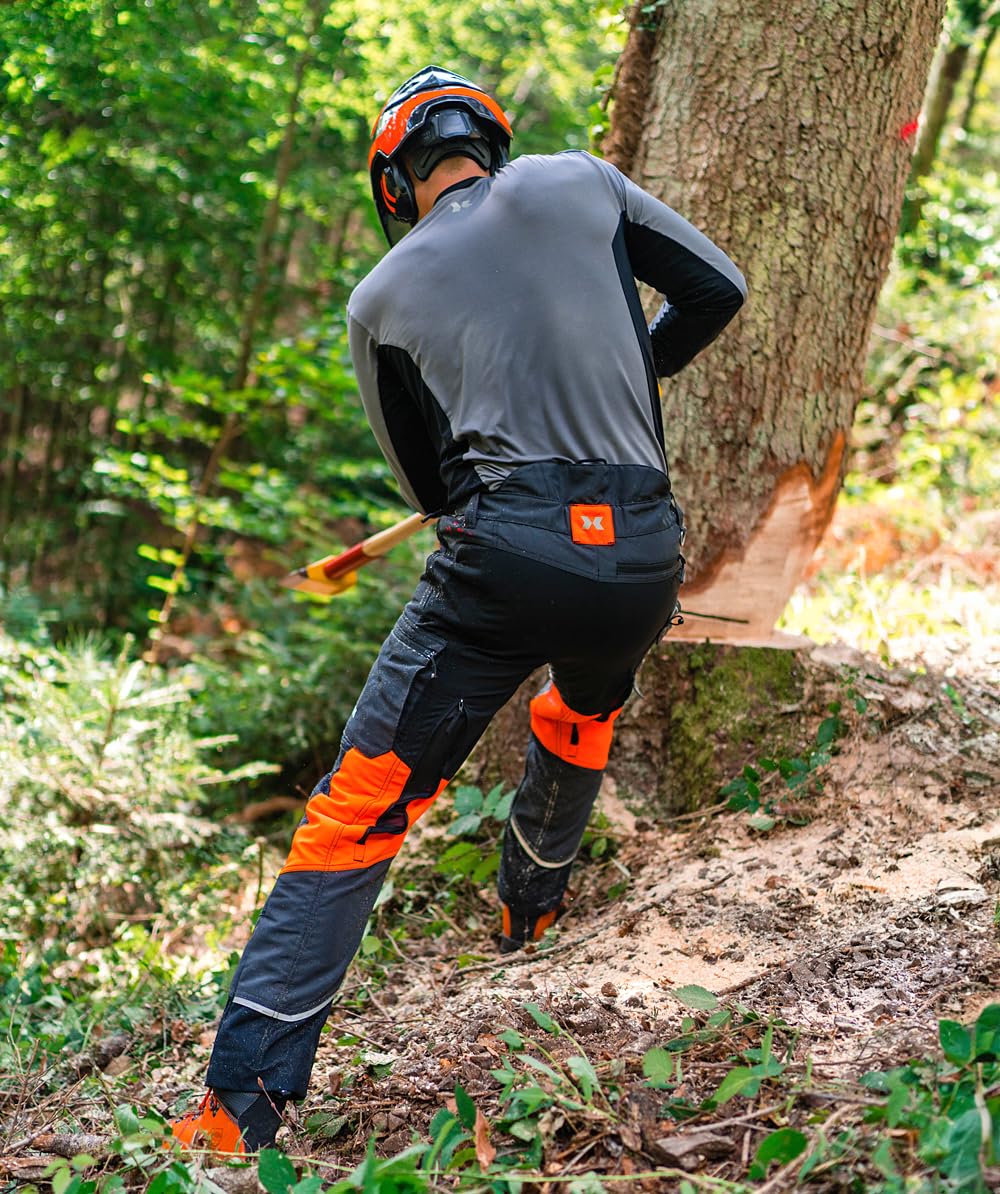 KOX Schnittschutzhose Duro 3.0 Anthrazit/Orange Größe 64 | Typ A