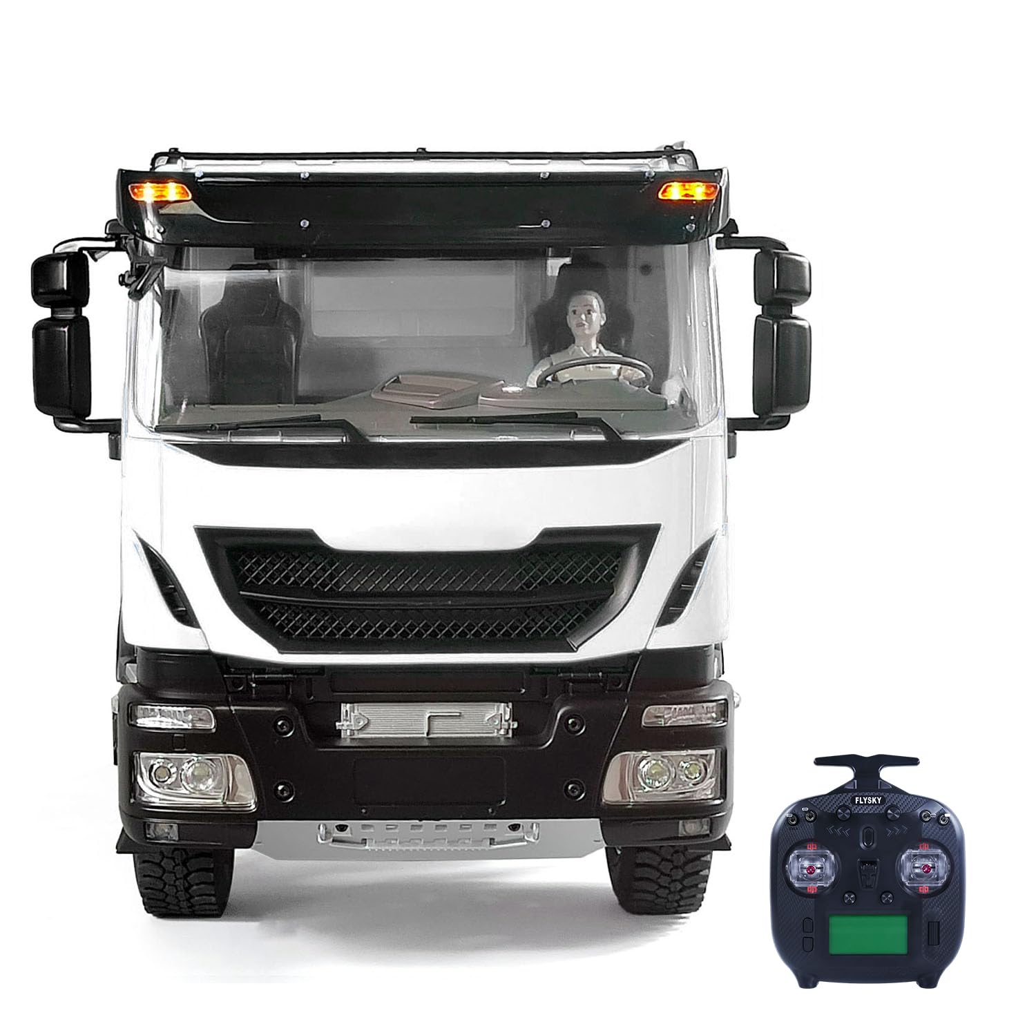 1 14 2-Speed Gearbox Hydraulic RC Dump Truck 6X6 Remote Control Tipper Car Model Hobby Grade Model White