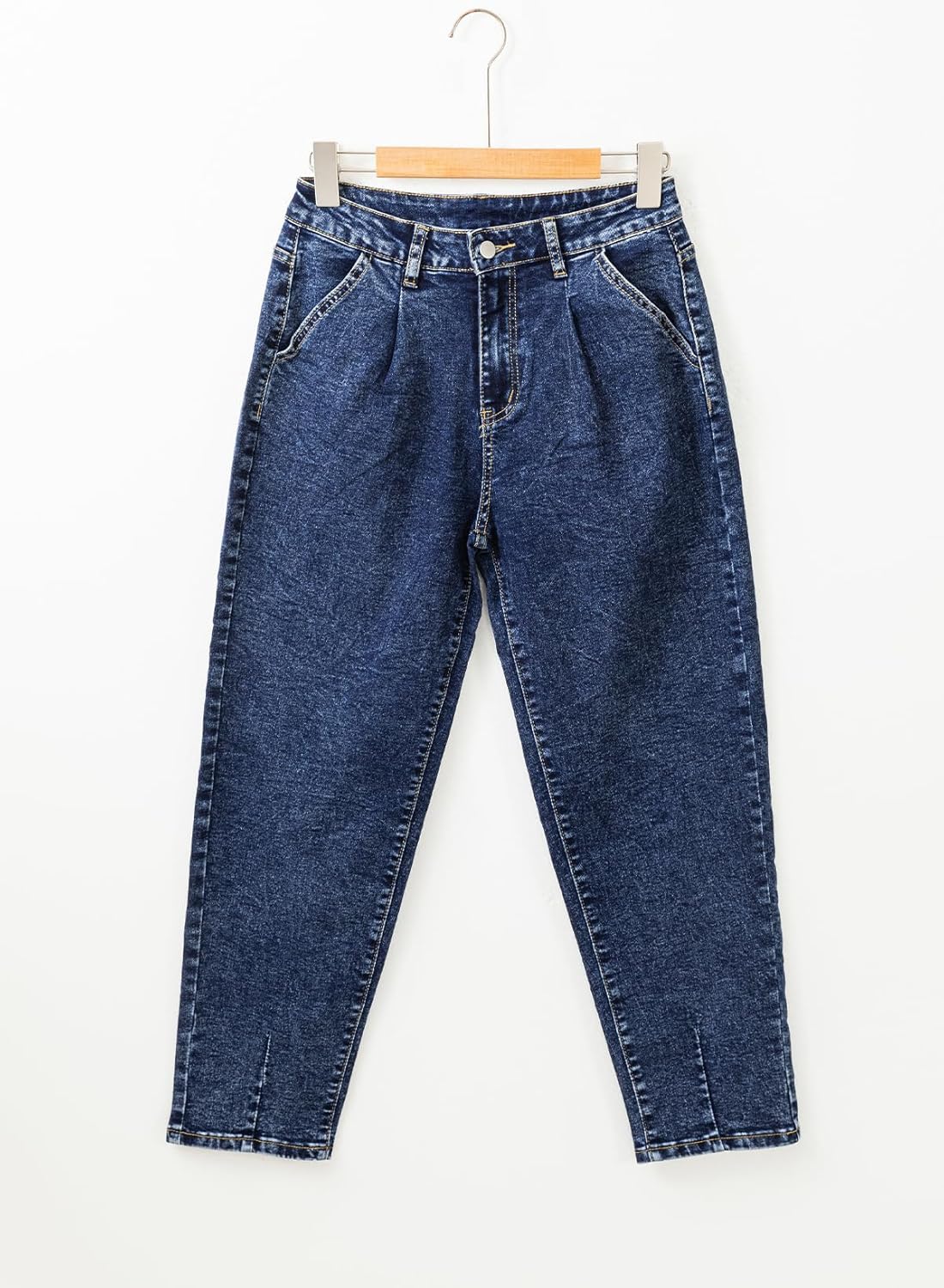 EVALESS Womens Baggy Jeans High Waisted Stretchy Boyfriend Barrel Denim Ankle Pants