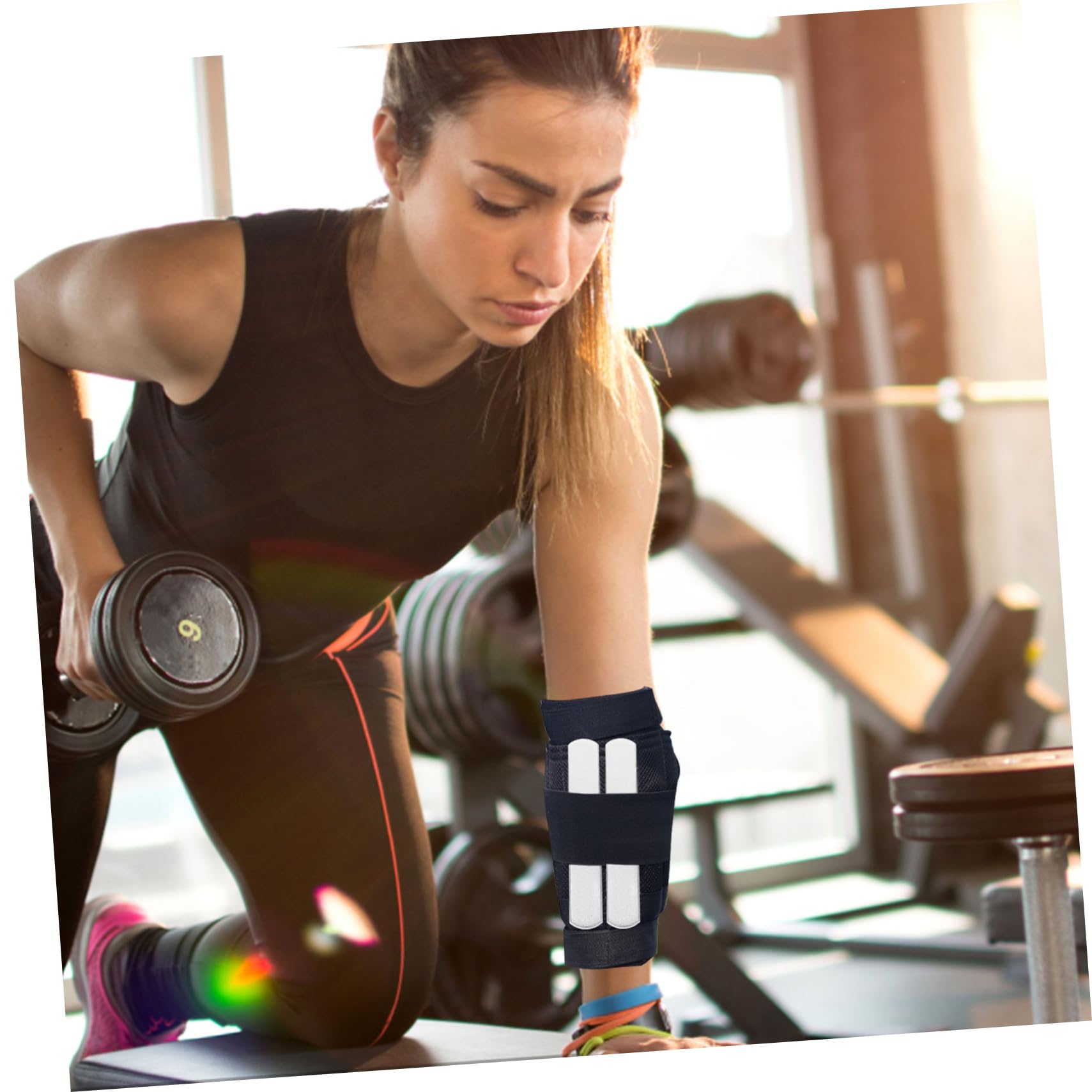 BESPORTBLE 10kawałki Sztuk Stalowych Płyt Obciążeniowych Do Fitnessu Wydajne Akcesoria Treningowe Do Bieżni Wodoodporne Wymiary