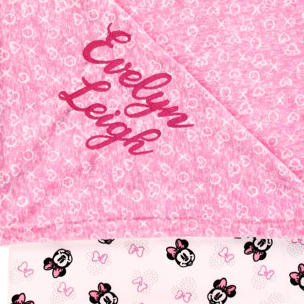 Personalized Disney Minnie Mouse Baby Blanket