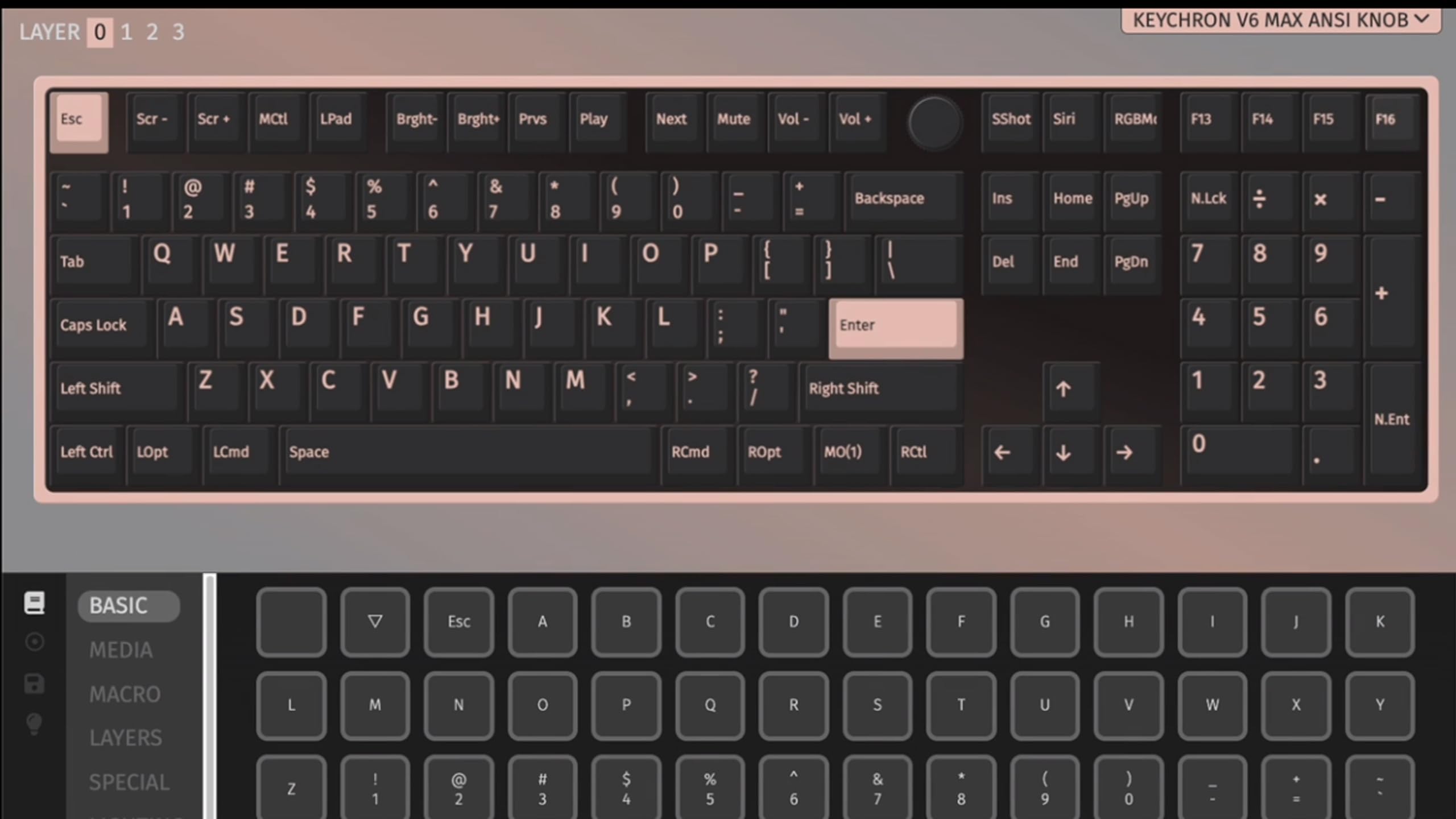 Keychron V6 Max Tastiera meccanica Wirless personalizzata Fullsize, 2,4 GHz/Bluetooth/cablata con retroilluminazione RGB a 3 modalità QMK/VIA, macro programmabile, tasti in PBT con interruttore rosso