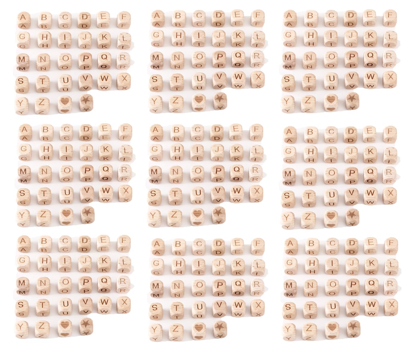 Drewniane koraliki z literami od A do Z, 10 mm, drewniane koraliki z literami, alfabet, kostka, koraliki drewniane, duży otwór, kwadratowe do nawlekania, do bransoletek, naszyjników, biżuterii,