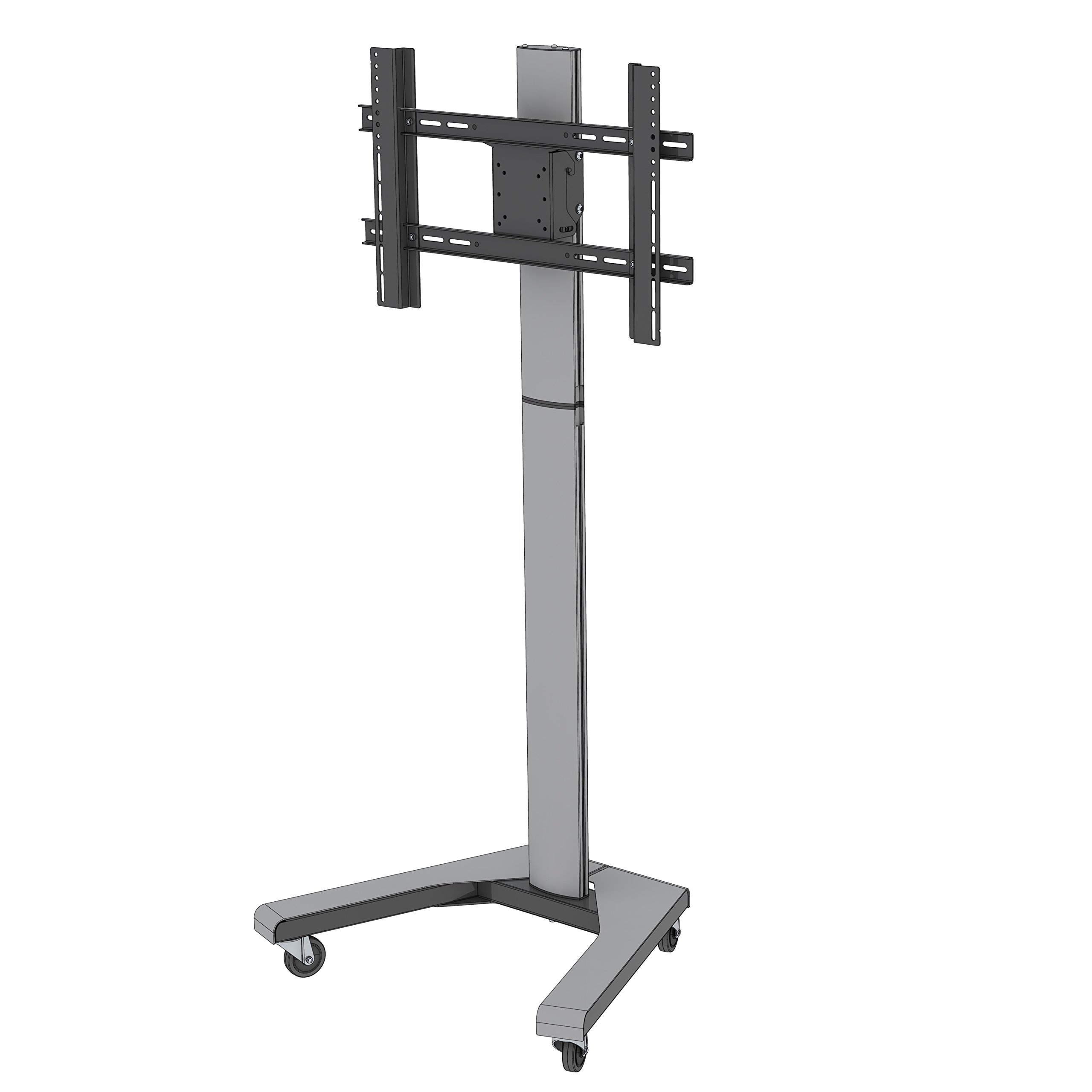 PMV Mount PMVTROLLEY Floor Stand for TV's Upto 21 - 55-Inch - Black/Silver