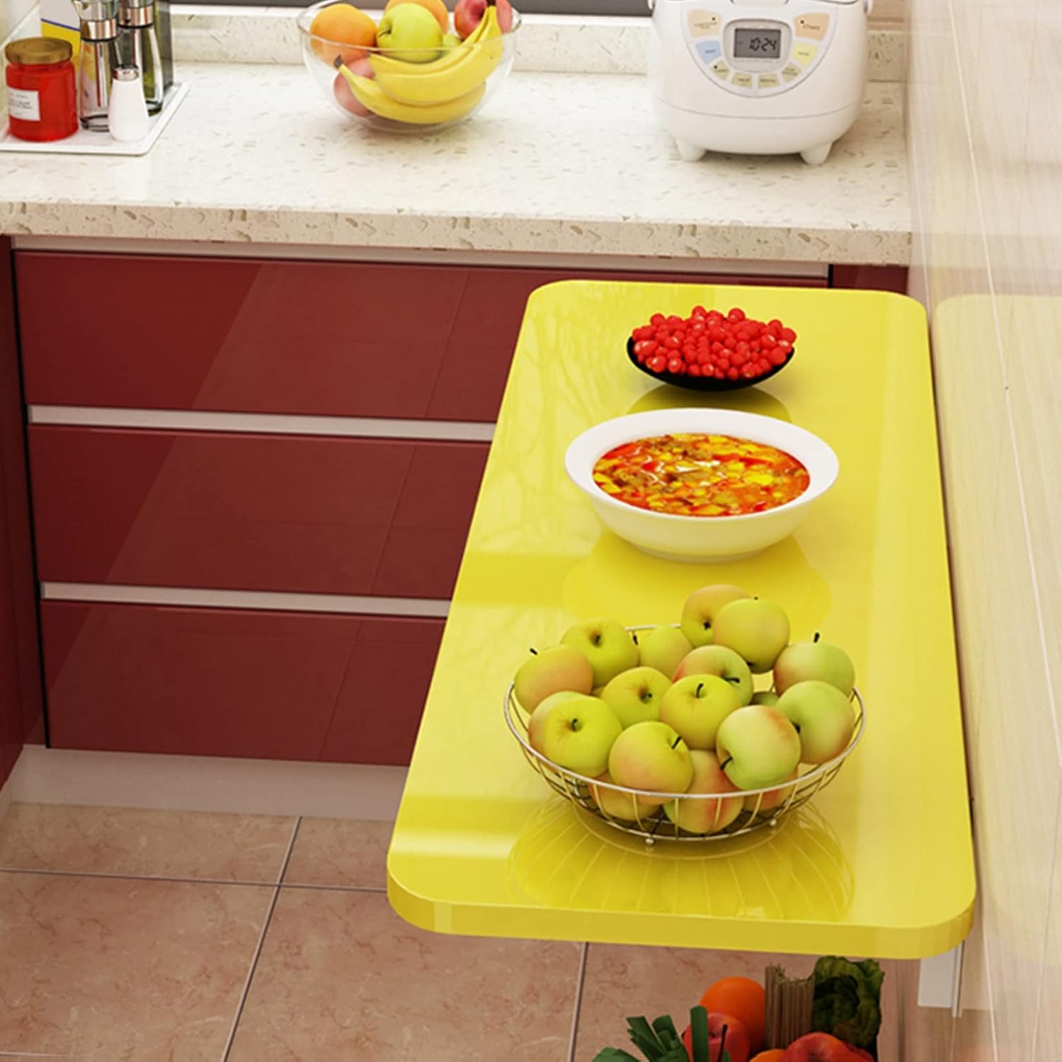 DropLeaf Table Wall Mounted Folding Table, Fold Down