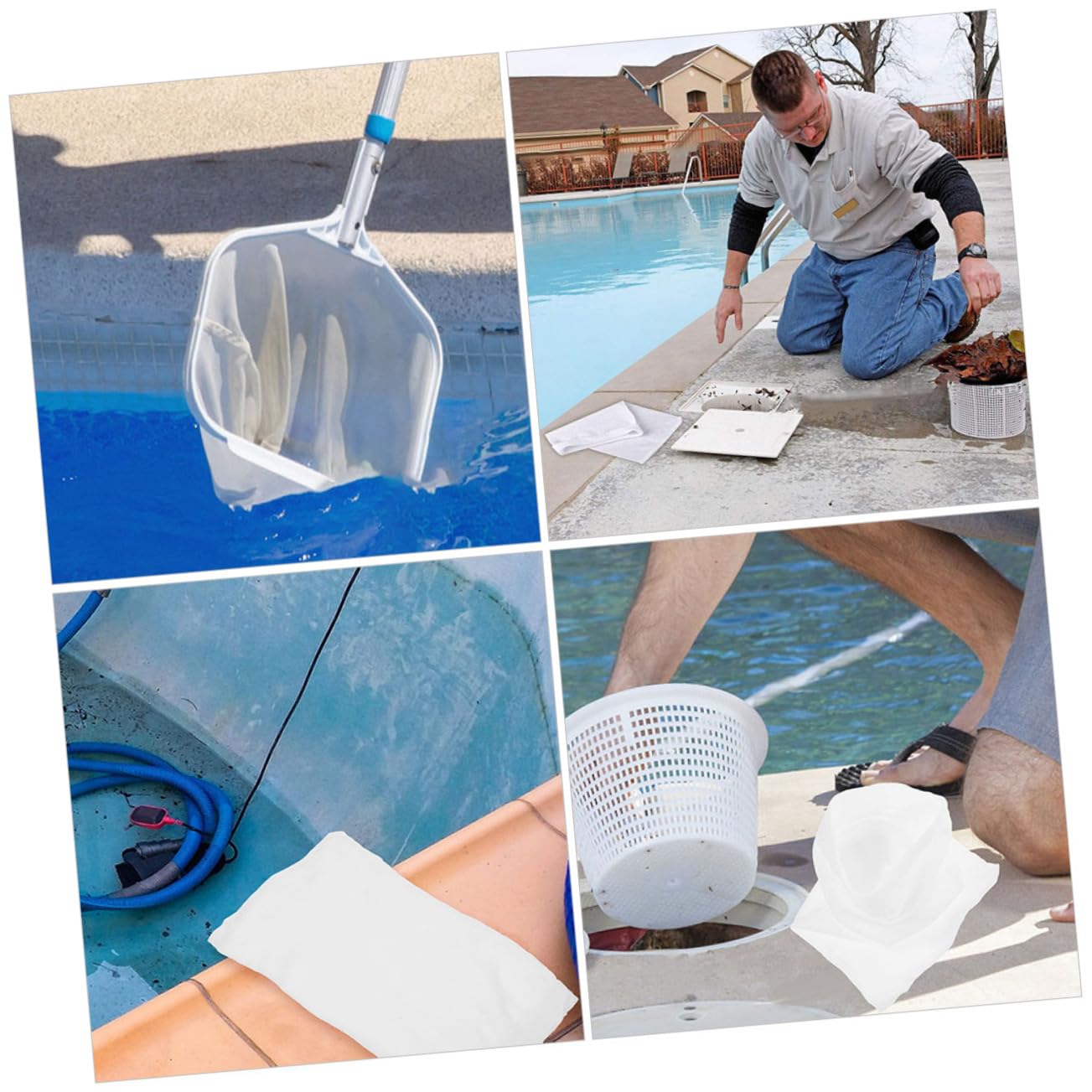GALPADA 60 Piezas Bolsa De Calcetín De Malla De Filtro De Piscina Calcetines De Filtro De Piscina Calcetín De Filtro Acuario Estante Para Basura Malla De Nylon Superfina Elástica Fuerte