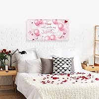 Vista 11 de Cartel de fondo personalizado para el día de San Valentín, decoración de San Valentín, letrero de vinilo con texto en inglés "Be My Valentine