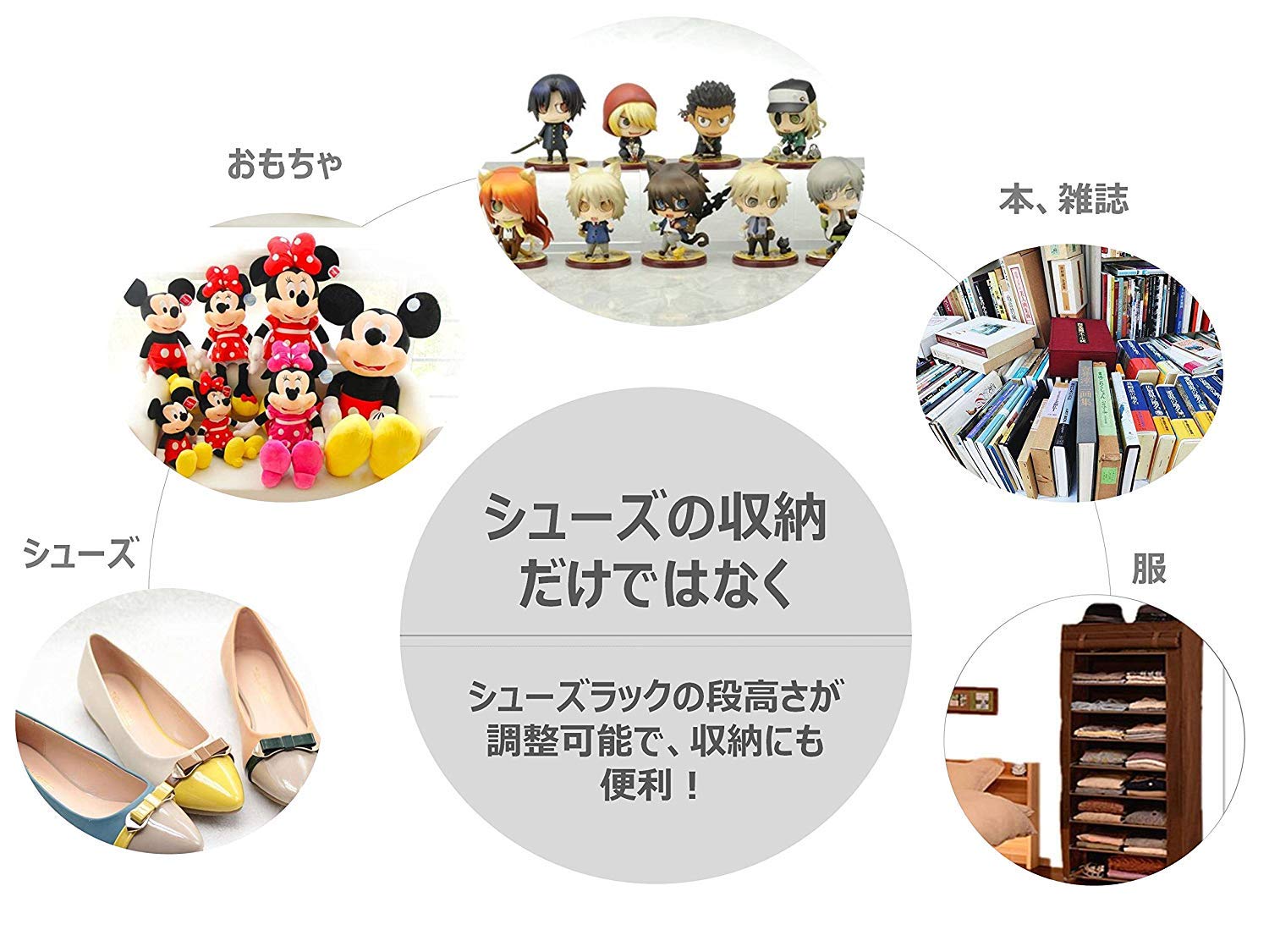Amazon｜シューズラック PPシート 靴箱 げた箱靴棚 大容量 防塵