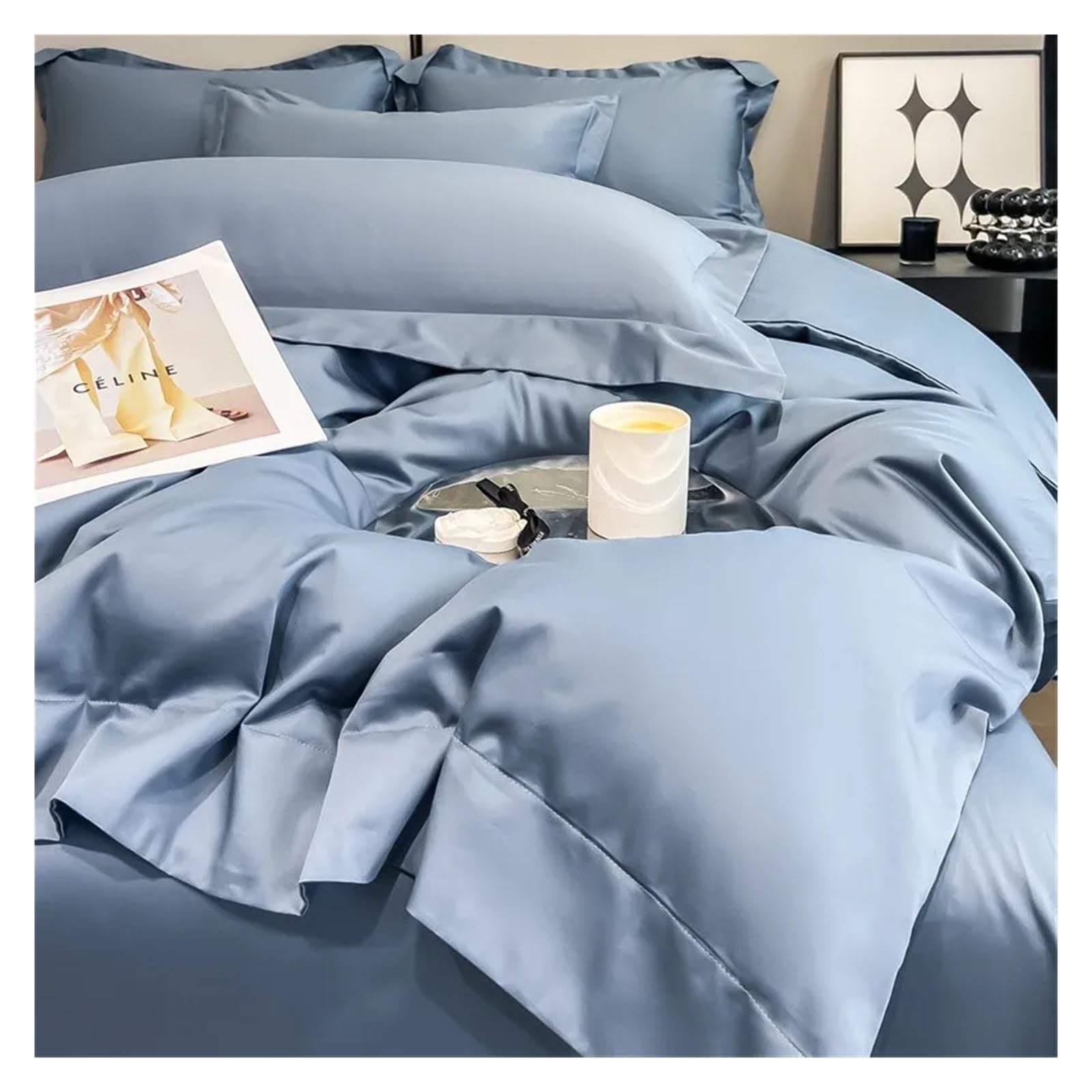 PARURE COPRIPIUMINO NATURAL COLOR, MATRIMONIALE, TORTORA/FUMO, 100 - Foto 7