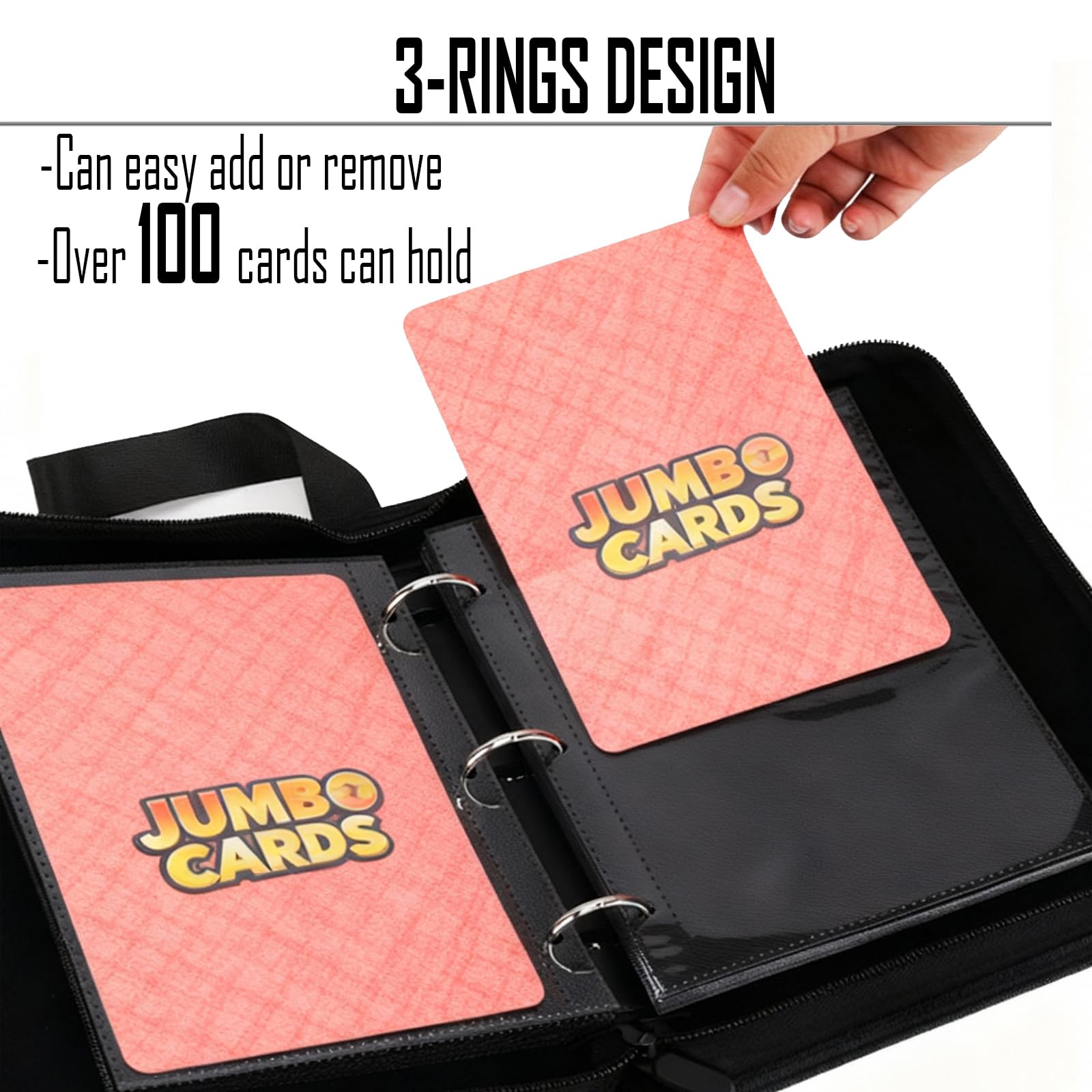 Amazon.com: Jumbo Card Binder With 100+Sleeves Fit XL Oversized Jumbo Cards 