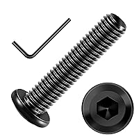 Vista 71 de Mywish M5 x 8mm 20 piezas de tornillos de cabeza plana con rosca hexagonal, pernos de acero inoxidable 304 para muebles con rosca completa, óxido