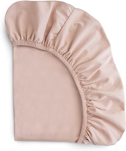 mushie Sábana para cuna elástica y suave Ajustable de 28 x 52 pulgadas (rubor) mushie Sábana para cuna elástica y suave Ajustable de 28 x 52 pulgadas (rubor)