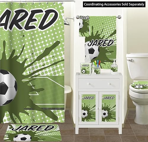 Miniatura 3 de YouCustomizeIt Cesta de basura de fútbol personalizada - doble cara (negro)