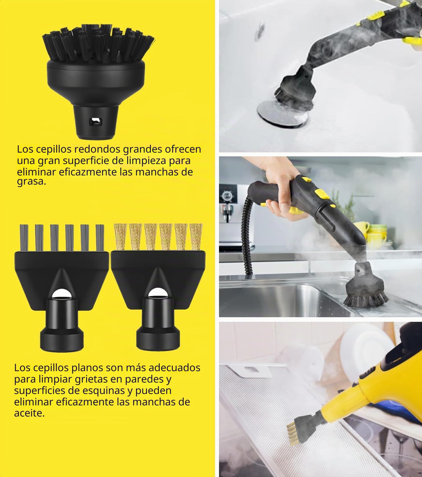 14 piezas para limpiador de vapor Karcher SC1 SC3 SC5 SC4 SC2 accesorios, para accesorios Karcher SC1 SC3 SC5 SC4 SC2 juego de piezas de repuesto, incluye boquilla alargada, boquilla curvada
