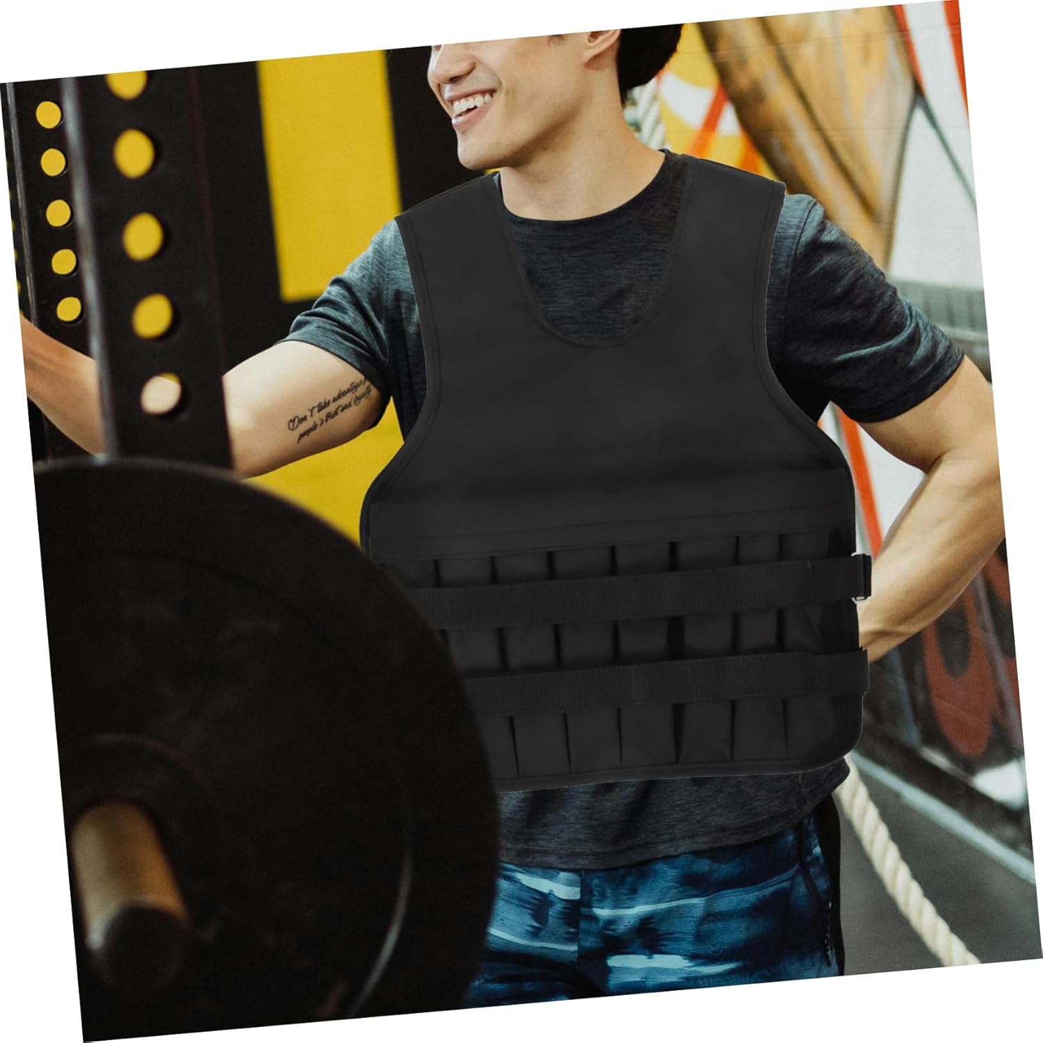 YARNOW Weight Vest for Fitness Training Breathable Sports Vest for Running Exercise and Strength Training Wear-resistant Design Suitable for Men and Women