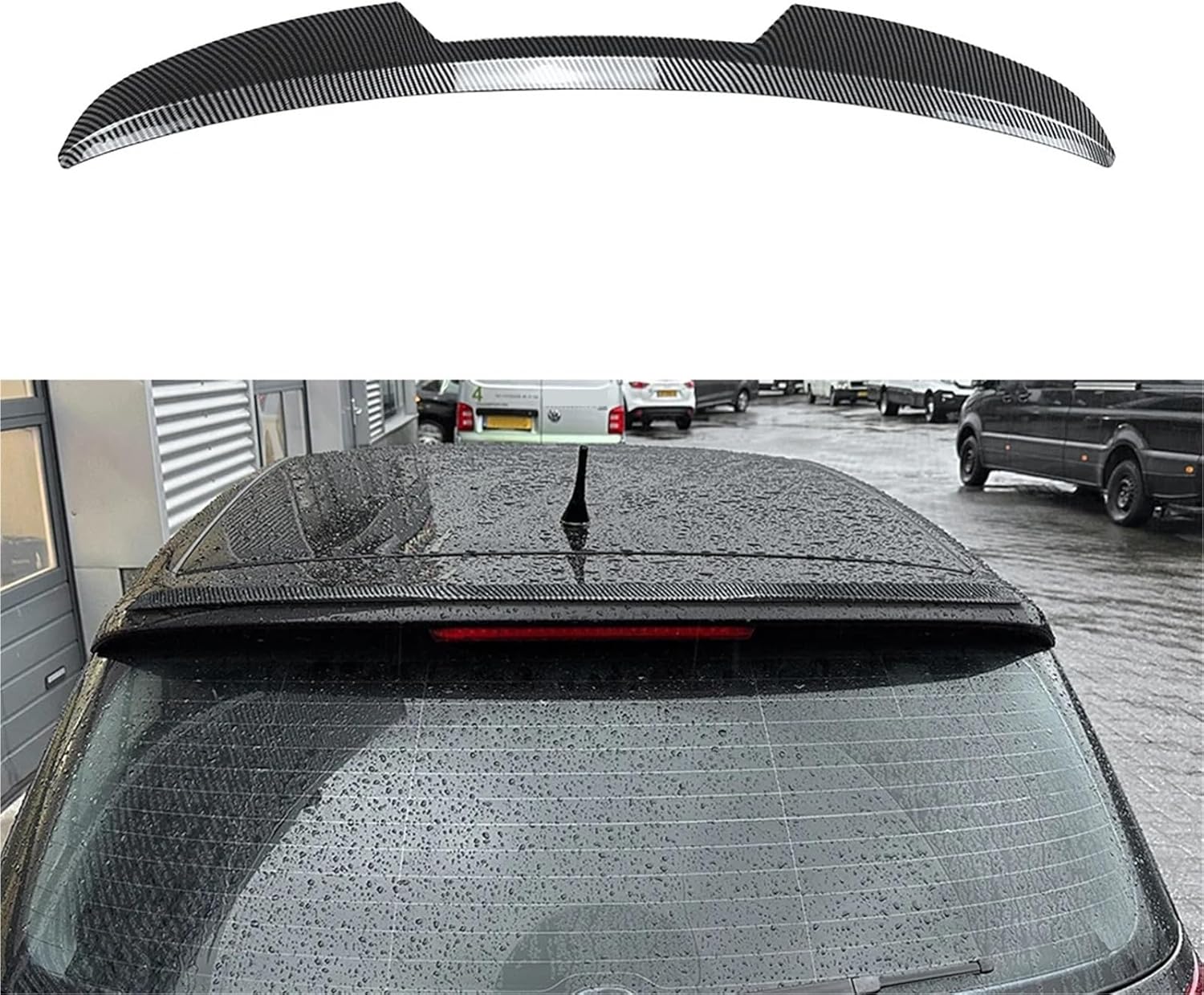 Rear Roof Trunk Spoiler Rear Wing Lip Trim Sticker Styling Body Kit Compatible for VW Golf 5 MK5 GTI R32 2004-2009 Car Styling(Glossy Black)
