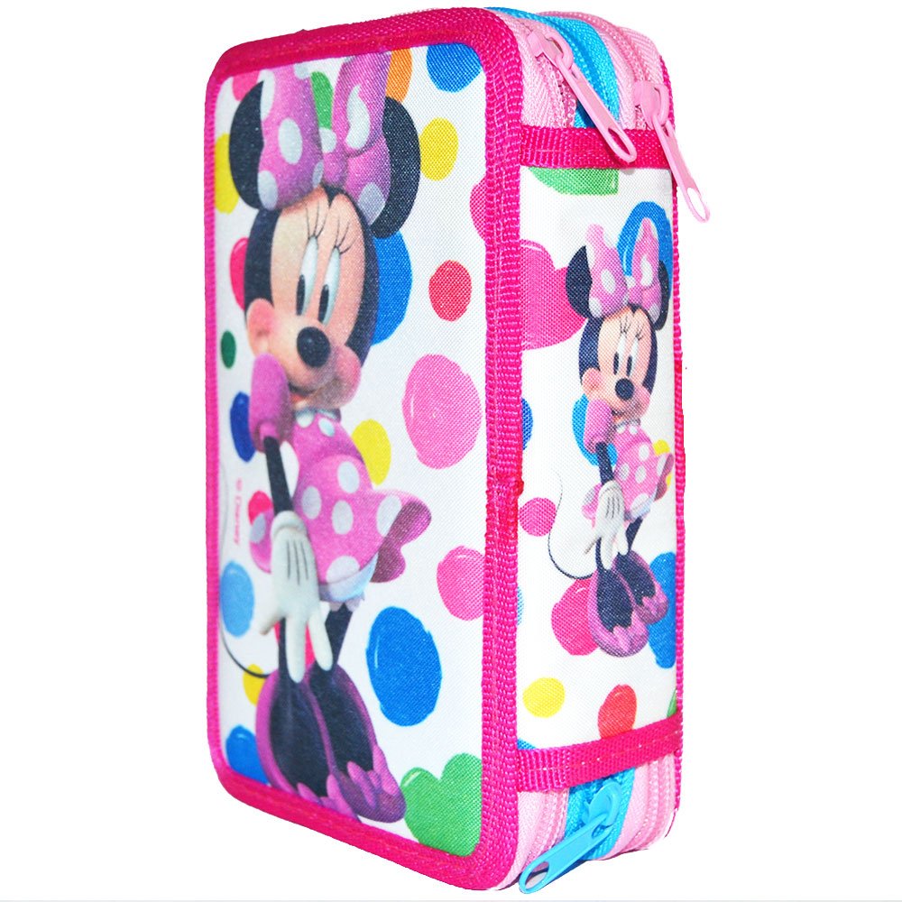 Disney Kit Scuola School Promo Pack Zaino Estensibile + Astuccio 3 Zip Minnie Mouse