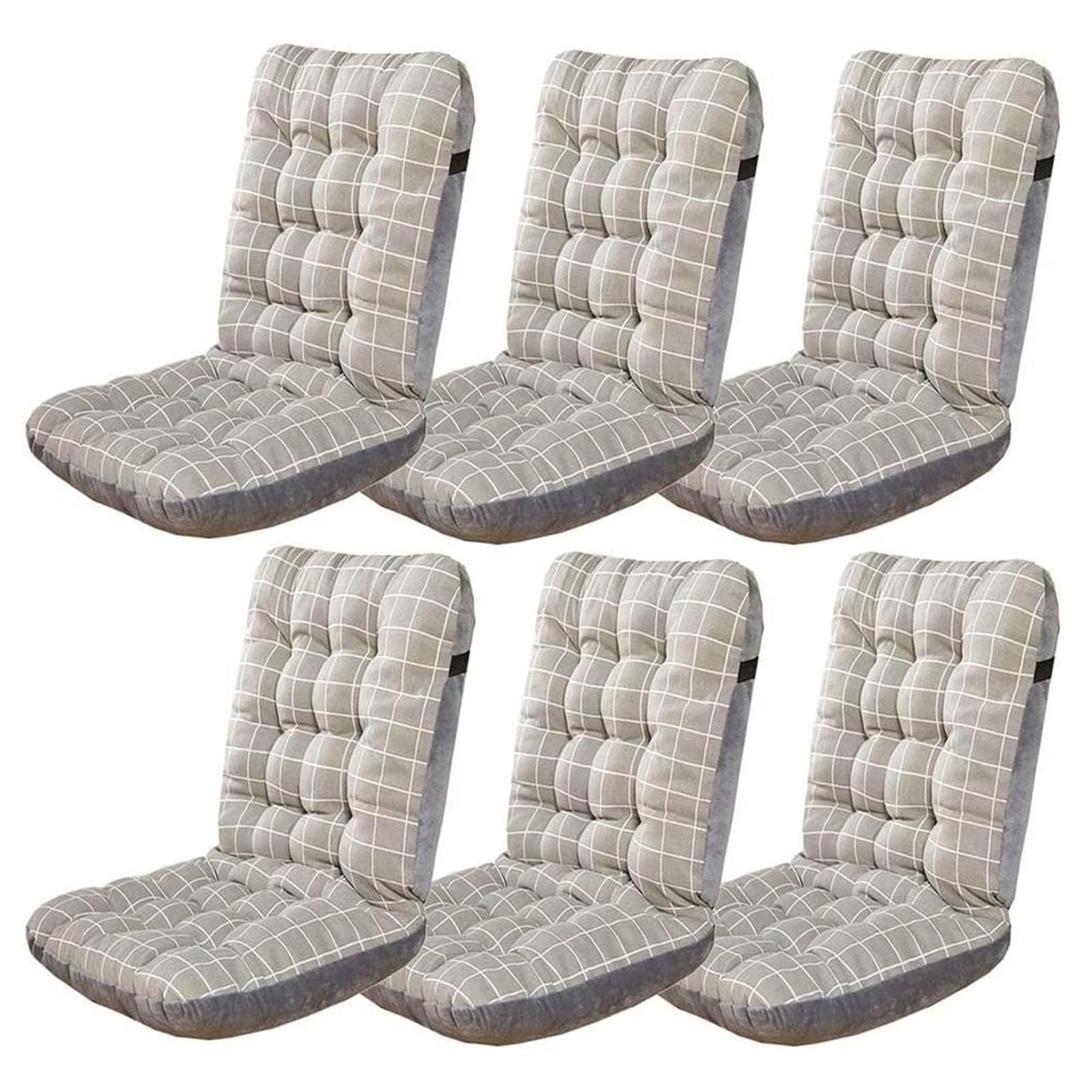 Set di 2 cuscini per schienale alto da esterno, con lacci, cuscini ispessiti per mobili da interni ed esterni, 35 x 45 x 57 cm, impermeabili e confortevoli, ideali per sedie da patio e mobili da