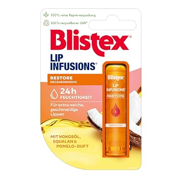 Blistex Lip Infusion Restore Rich Lip Care without Mineral Oils For a Smoothed Super Soft Lip Feel 3.7 g