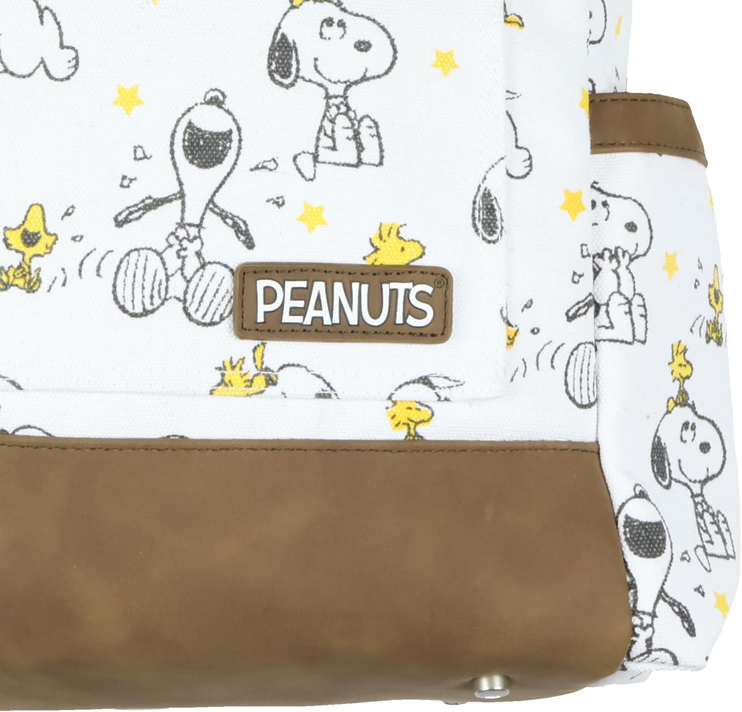 INTIMO Peanuts Convertible Totepack Snoopy and Woodstock Backpack with Carrying Handles and Shoulder Strap Faux Leather Bottom Bag 16" - Image 3