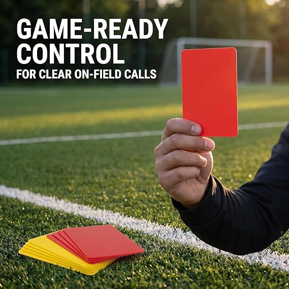 10Pcs Red and Yellow Referee Card Set Sports Soccer Referee Warning Cards for Football Soccer Coach and Referee Gear