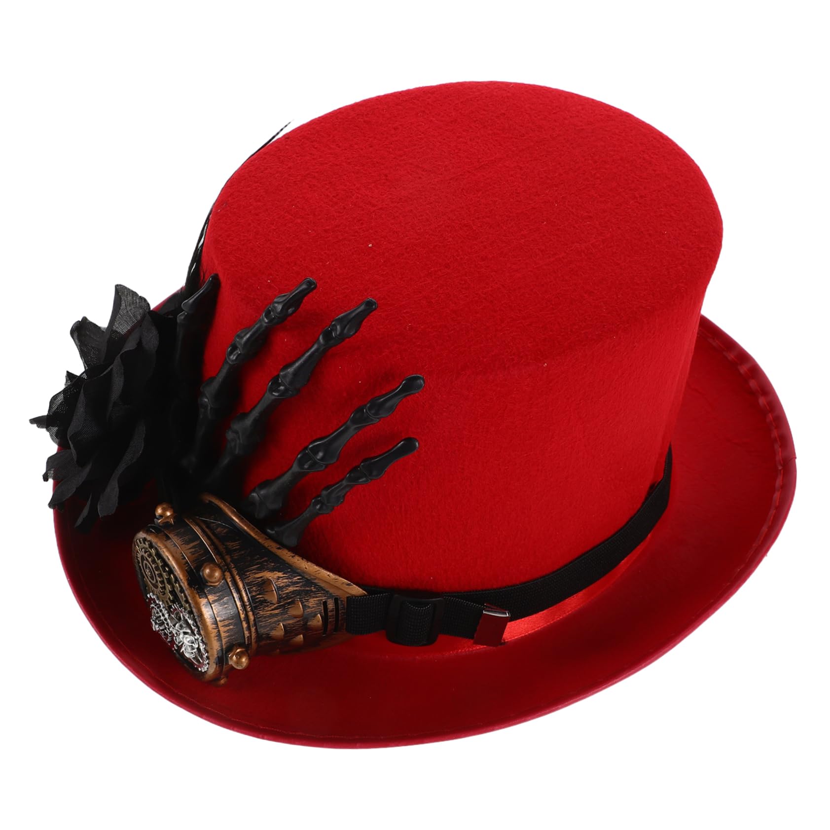 Healvian Sombrero de Copa Steampunk con Diseño de Calavera para Disfraces de Halloween Fiestas y Eventos Cosplay un Accesorio Único para Hombres y Mujeres