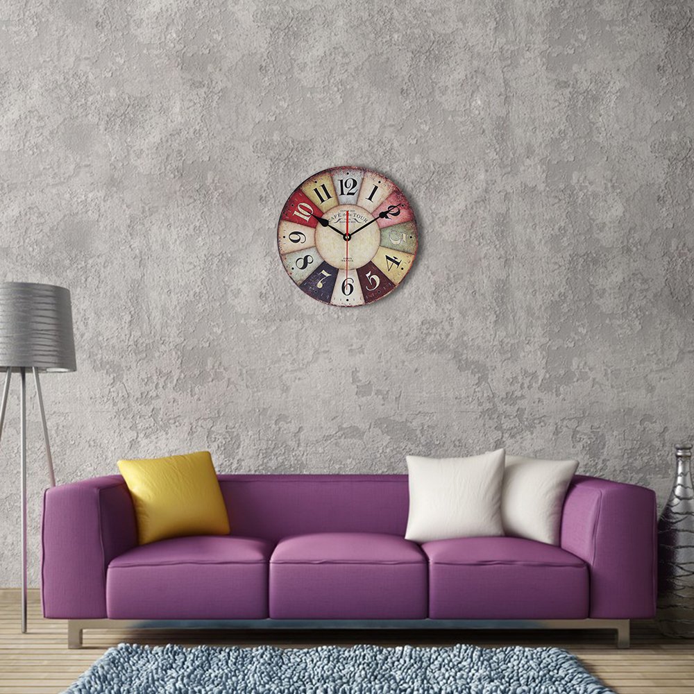 Nowoczesny zegar ścienny, zegar ścienny naklejany na ścianę, drewniany zegar ścienny, nowoczesny design, duże zabytkowe, rustykalne, retro zegary, dekoracja domu, sztuka, duży zegarek ścienny, zegar(1