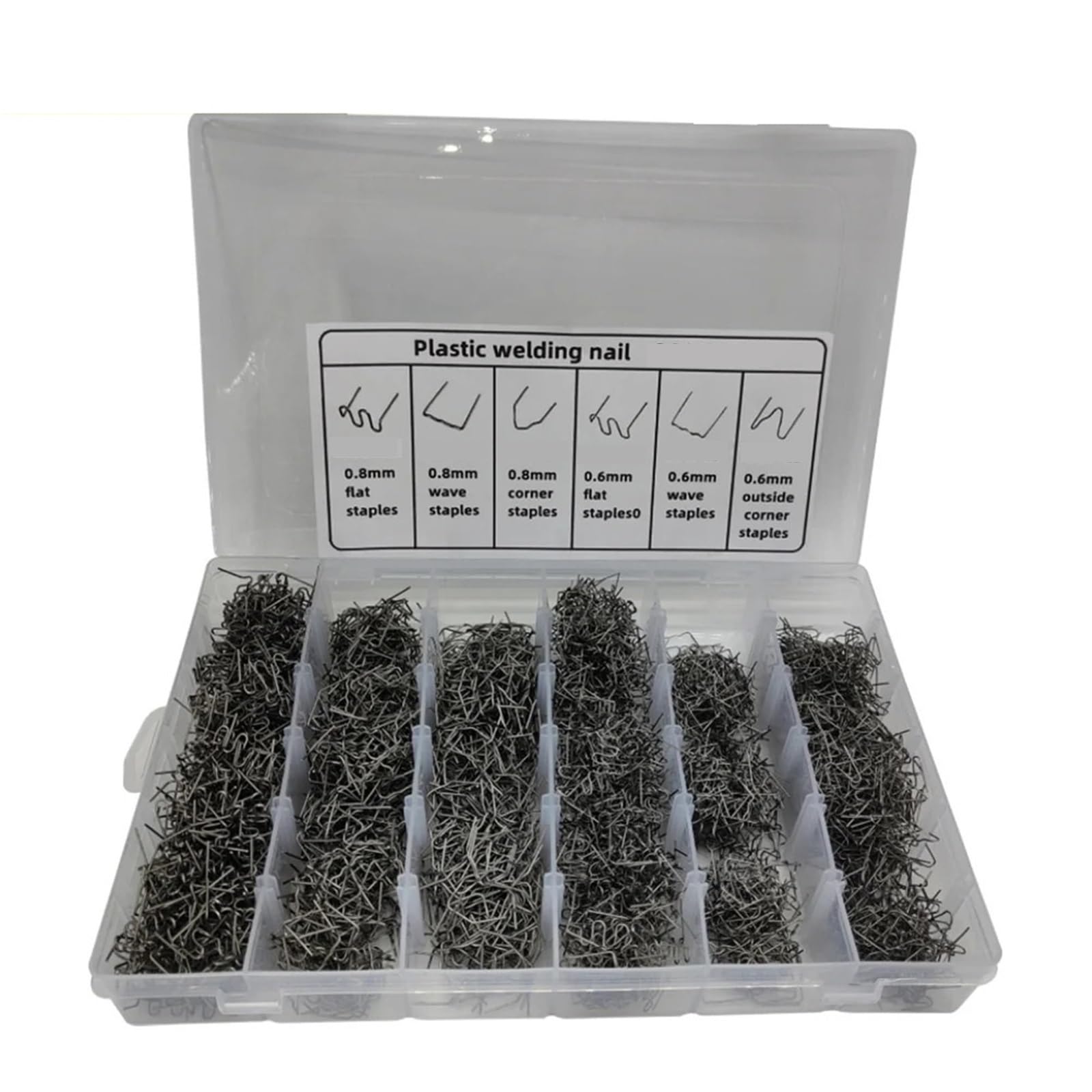 Zgrzewarka do plastiku Do spawacza tworzyw sztucznych Maszyna do naprawy samochodów Drut spawalniczy Naprawa zderzaka samochodu Spawarka Akcesoria narzędziowe(3000PCS With Box)